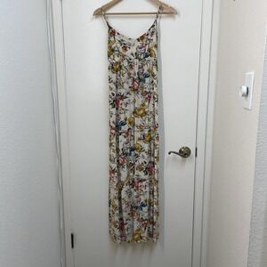 Vintage Y2K Floral Maxi Dress Womens M Babydoll Empire Waist Summer Tiered Soft